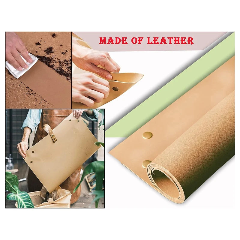 Alfombrilla de cuero impermeable para trasplante de plantas, tapete para macetas de interior, alfombrilla de jardinería portátil, duradera, 76 × 45cm